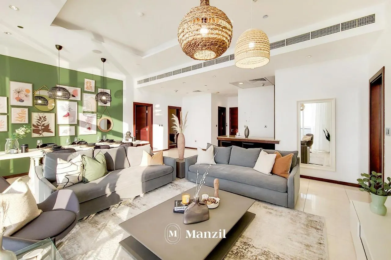Apartment Manzil - Lavish 3Br Resort With Private Beach At Tiara Residence Palm Jumeirah Dubai